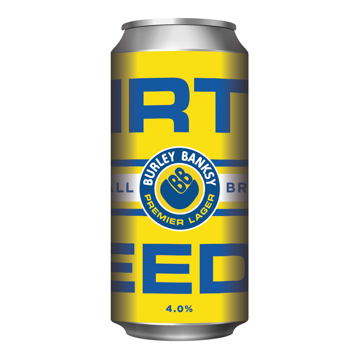 DIRTY LEEDS // BURLEY BANKSY // PREMIER LAGER // 4% // 440ML //