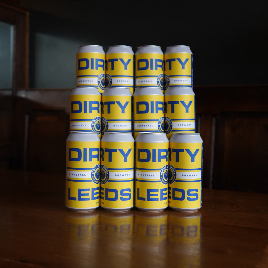 DIRTY LEEDS // BURLEY BANKSY // PREMIER LAGER // 4% // 440ML // 12 PACK