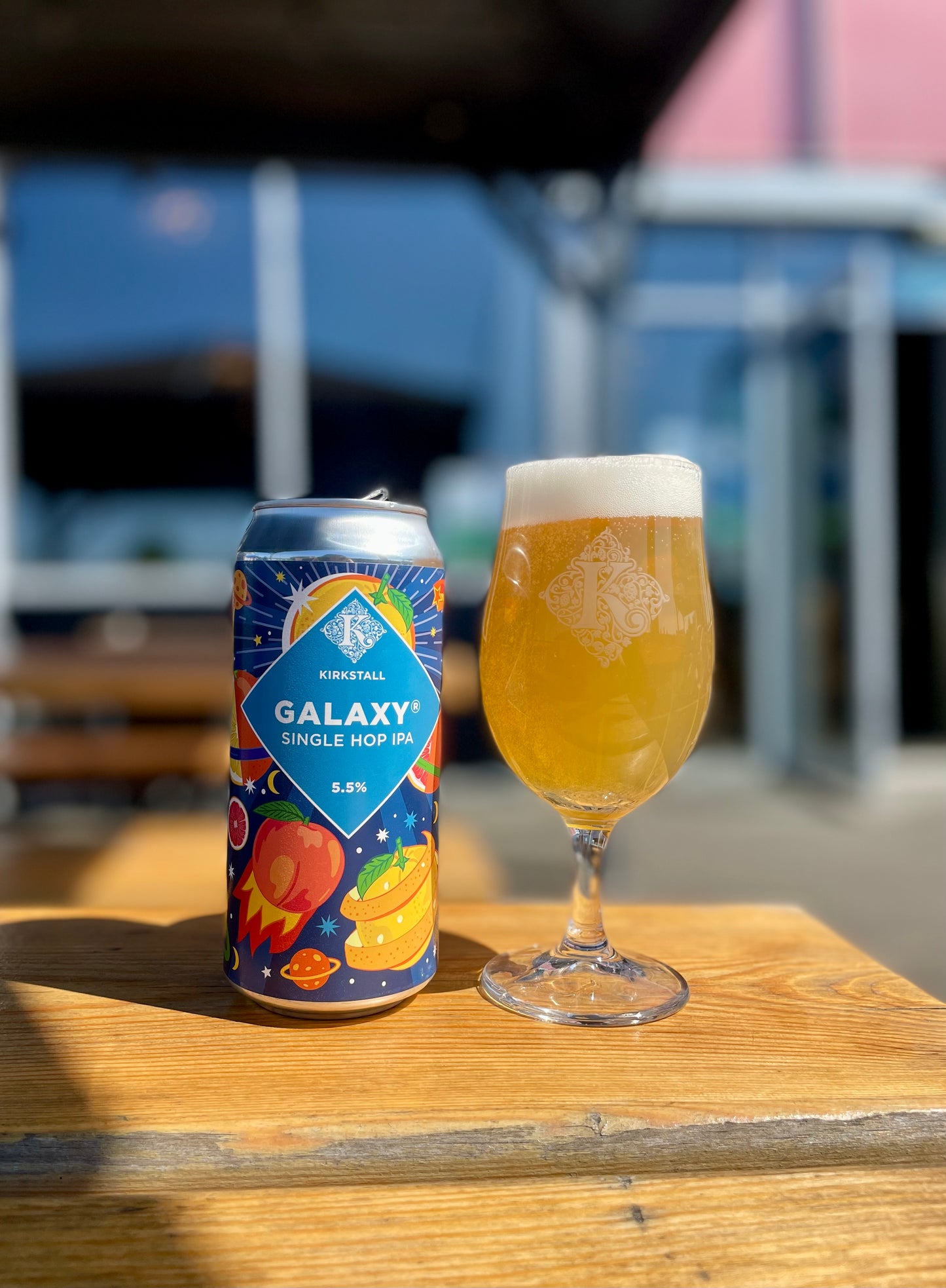 Galaxy 440ml Can With Half Pint On Table