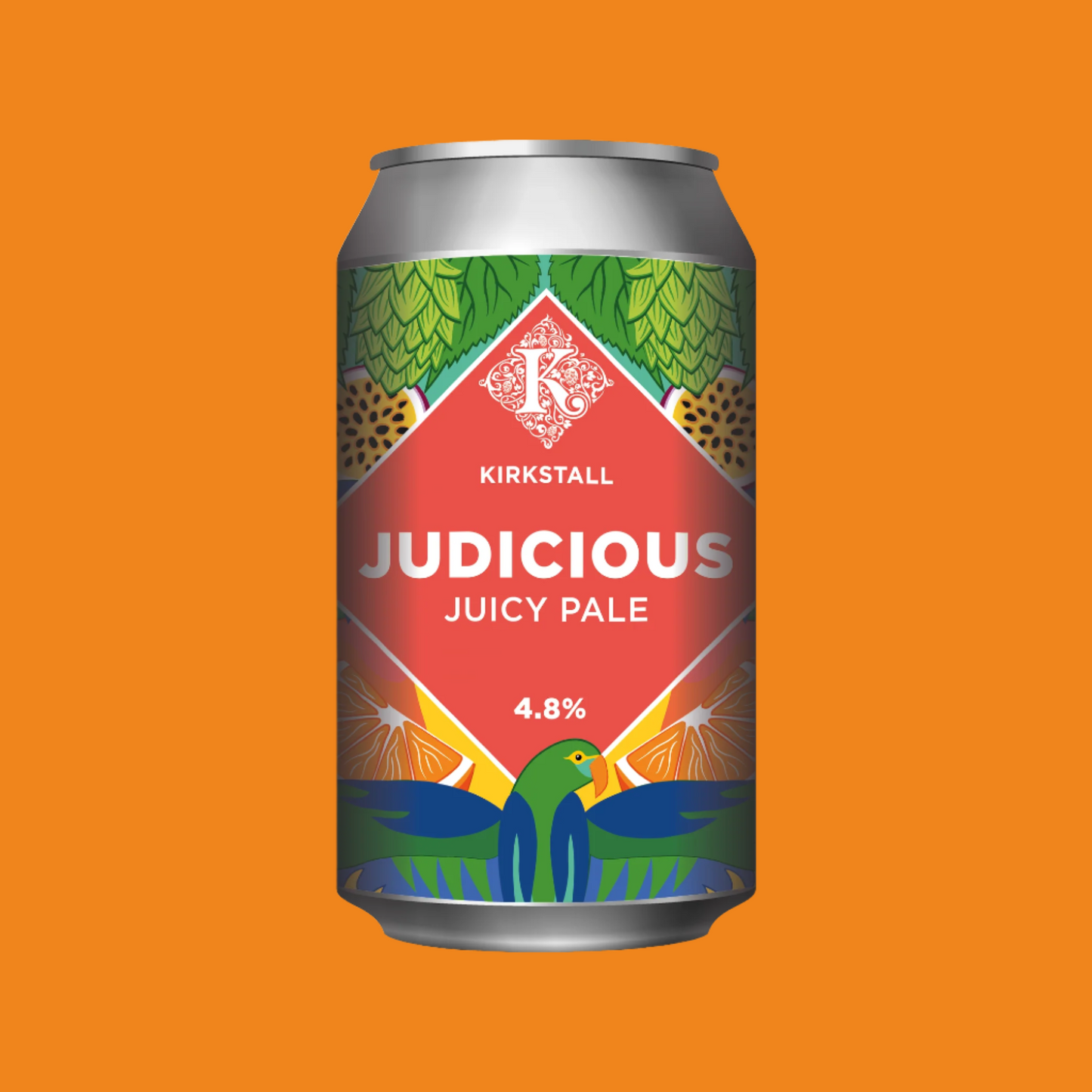 Judicious 330ml Can Render Orange Background
