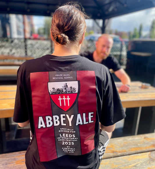 KIRKSTALL ABBEY ALE LEEDS INTERNATIONAL T-SHIRT
