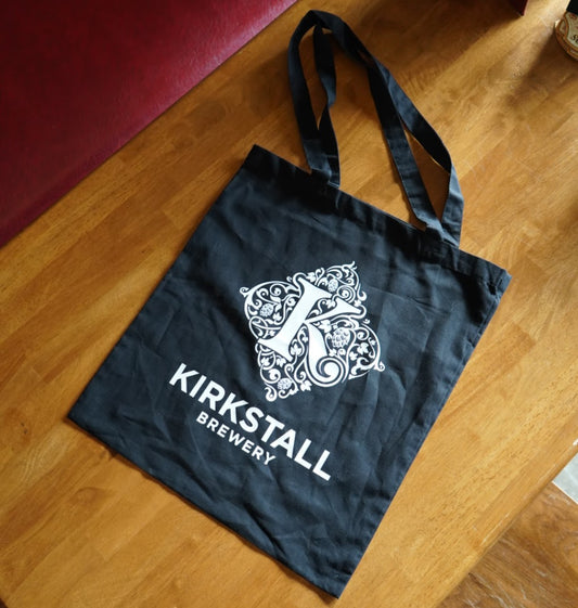 KIRKSTALL LOGO BLACK TOTE BAG