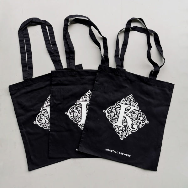 Kirkstall Logo Black Tote Bag