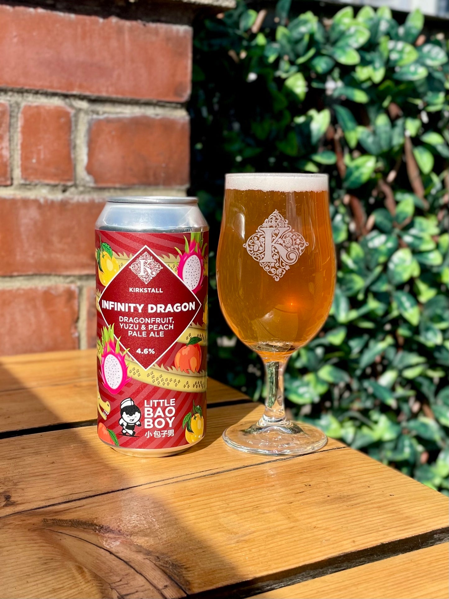 KIRKSTALL X LITTLE BAO BOY // INFINITY DRAGON // DRAGON FRUIT, YUZU & PEACH PALE ALE // 4.6% // 440ML