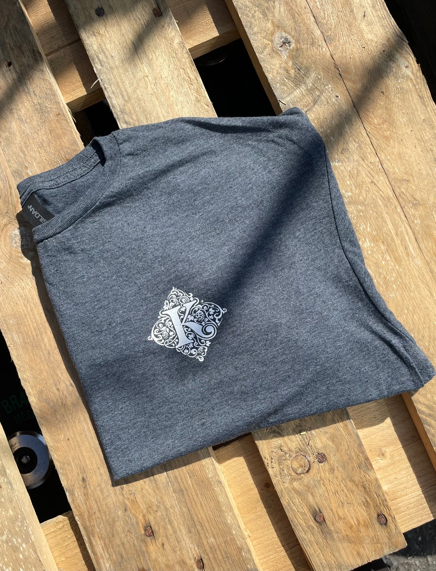 Charcoal Grey Marl Kirkstall Logo T-Shirt (Unisex)
